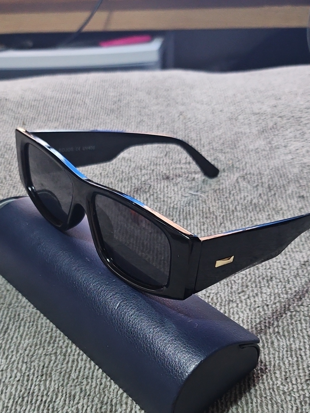 Womens Copy Of St Laurent Black Square Frame Sunglasses - Classic Designer Style